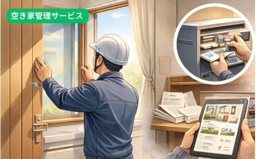 空き家管理サービス 2回 / 実家 空き家 管理 遠方 相続 見回り 写真報告 豊中市 【yuib0003】