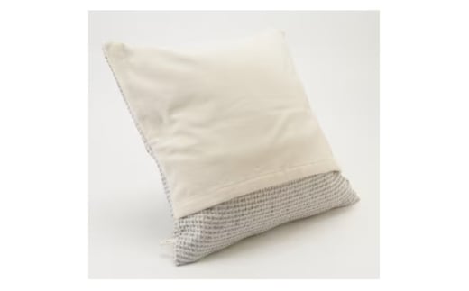 【グレー】オーガニックコットン麻混ワッフルクッションカバー45＊45【canl0010-2】