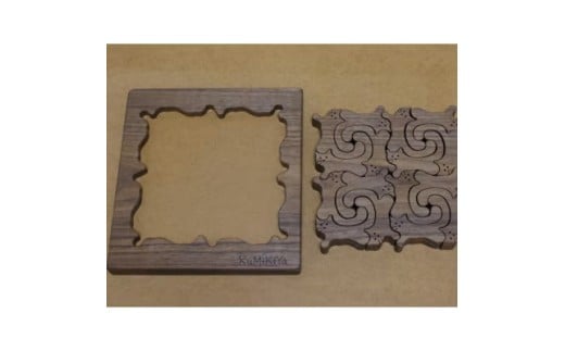 猫の組み積み木 ウォルナット【kmky0004】