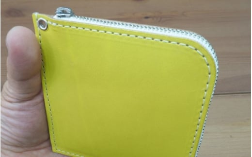 財布 プチウォレット 【イエロー】 革 ( 縦約11cm × 横約11cm × 厚さ約1.0cm )【lfco0004-1】
