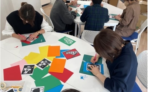 切り絵ワークショップ　入門コース（２名様）/ 切り絵 体験 教室 アート ワークショップ 豊中市 ものづくり ペア 初心者【kubo0001】
