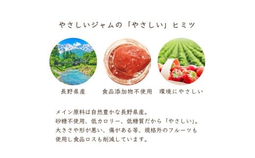 やさしいジャム 3種 ギフトセット（いちご、もも、あんず）【link0001】