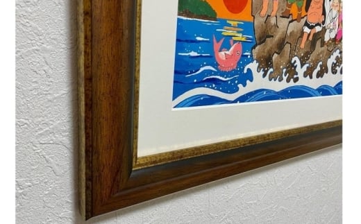 岡本肇 絵画『七福神ー磯辺』 縁起物シリーズ【wami0009】