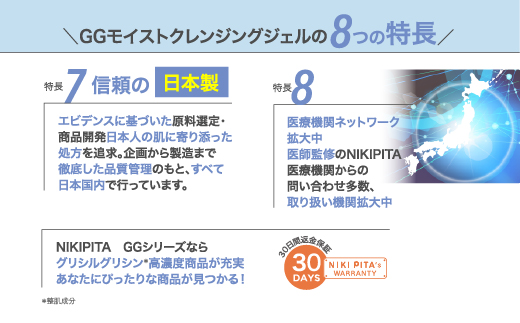 【78-01】GG モイストクレンジングジェル　NIKIPITA（ニキピタ）