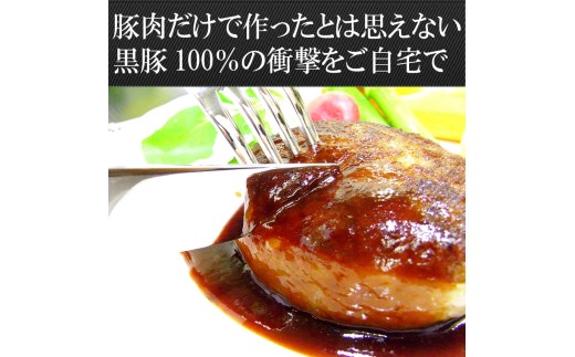 【25-31】鹿児島黒豚100%手作りハンバーグ 110g×3個（冷凍）