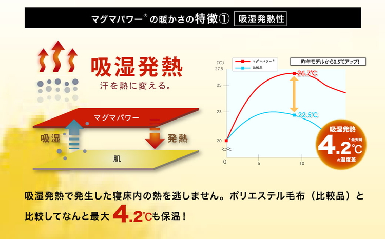 マグマパワーMAX敷きパッド（ダブル）