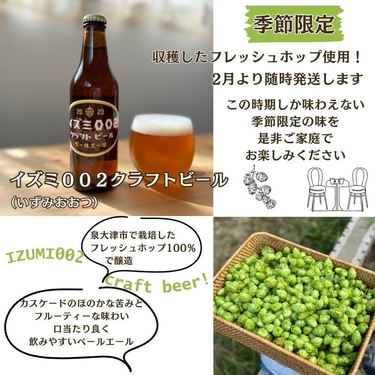 イズミ002クラフトビール ペールエール 330ml×6本×2セット ※2025年2月上旬～3月下旬頃に順次発送 ※離島への配送不可