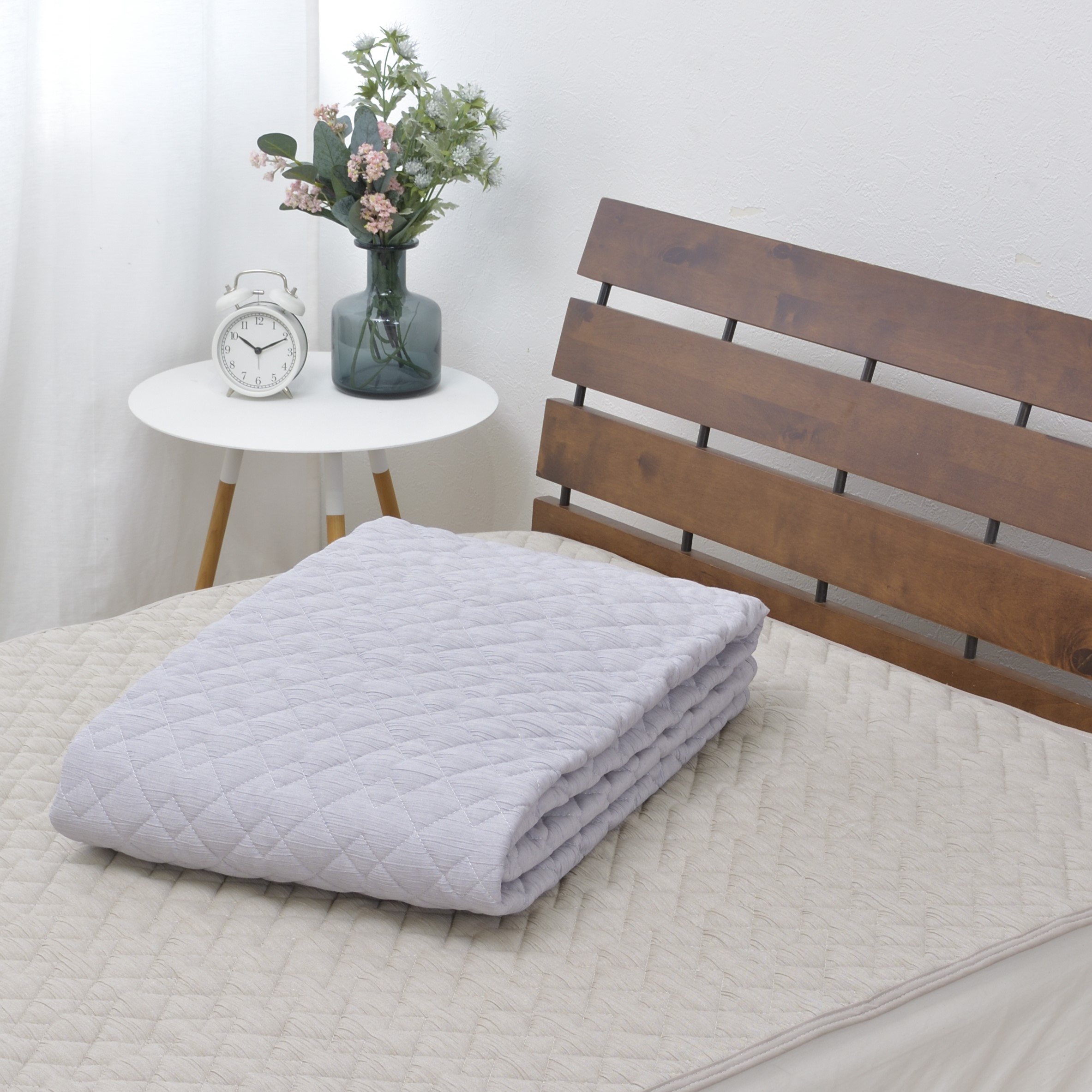 【夏の一押し】綿100％楊柳 敷パッド 1枚 【ダブル】140×205cm SN-0703W