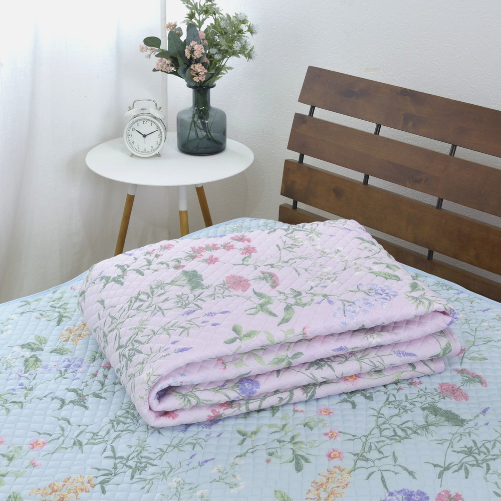 【夏の一押し】接触冷感 リネン麻 敷パッド 1枚 【セミダブル】120×205cm SN-0706PSW