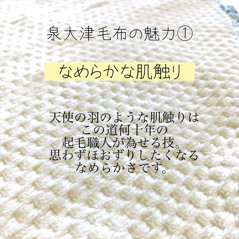 【アイボリー×空色】【名入れ可】ハートの形が機能的！ありそうでなかったベビーブランケット ハートブランケット (泉大津毛布)