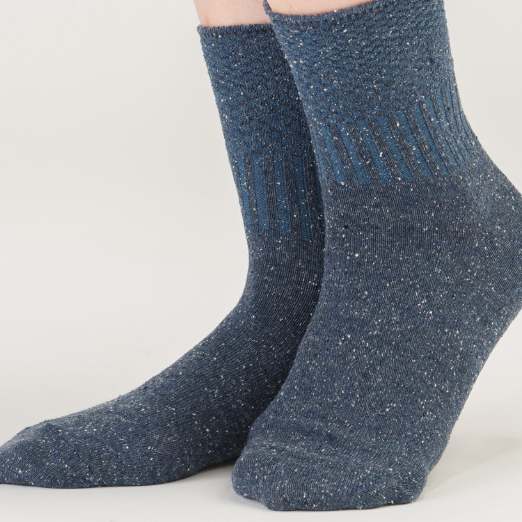 天然の美容繊維 シルク混口ゴムゆったりソックス 同色2組 フリーサイズ H-SO1201X2