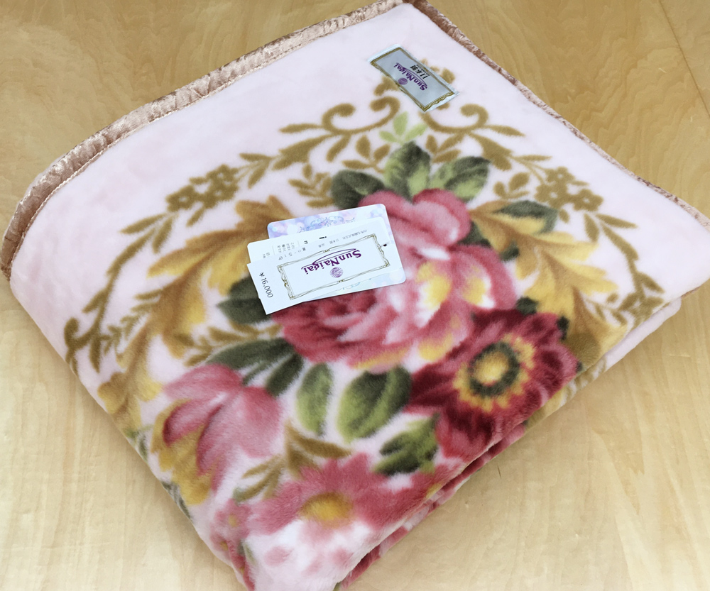 日本製 アクリル マイヤー毛布 ダブル ピンク 1枚 (ニューマイヤー毛布