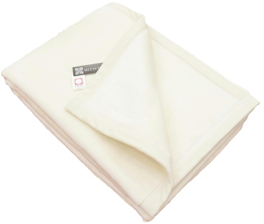 三井毛織 手洗いできる エリシルク毛布 シングル｜140×200cm 日本製 無漂白