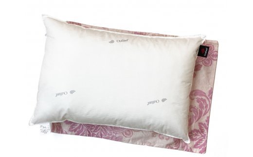 肌温度調整 アウトラストウオッシャブル枕(35×50cm)1個 枕カバー ピンク2枚(グラード柄) [2294]