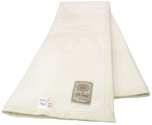 三井毛織 手洗いできる しっとり シルク 毛布 セミダブル｜160×210cm ナチュラル ホワイト 日本製