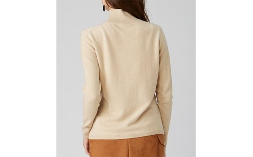 希少ベビーカシミヤ100％ 女性ハイネック セーター L ベージュ 1枚 20401L BE [0906]