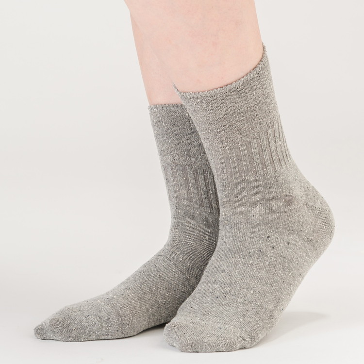 天然の美容繊維 シルク混口ゴムゆったりソックス 同色2組 フリーサイズ H-SO1201X2