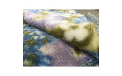 洗える 日本製 アクリル マイヤー毛布 シングル ブルー 1枚 (ニューマイヤー毛布) [0871]
