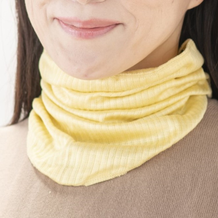 天然の美容繊維　UV対策　絹ごこちネックカバー　H-NW1500