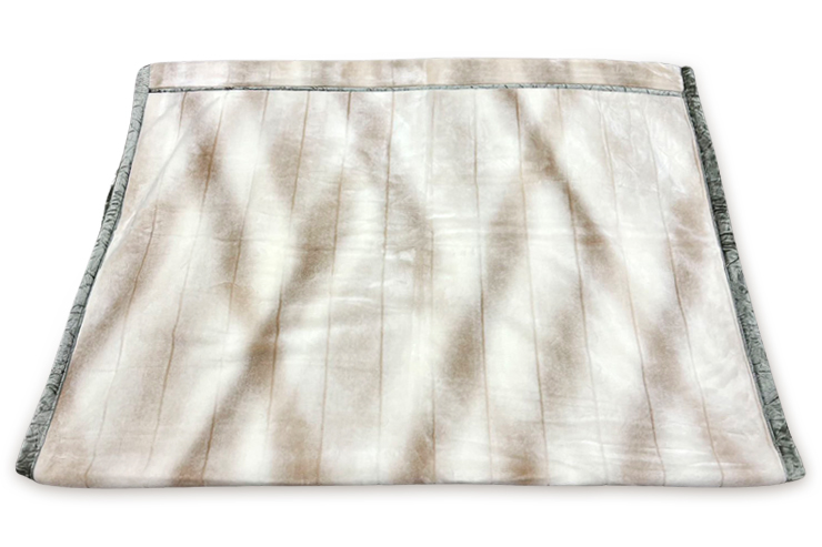 洗える ボリューム満点 マイヤー衿付合わせ毛布 シングルサイズ(約140×200cm) MS-152 ベージュ [4495]