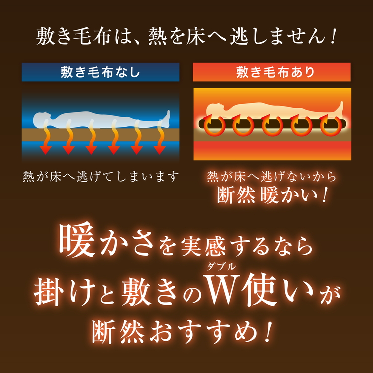 カルドニード・エリート 敷き毛布 ブラウン シングル (100×205cm)【db】 [4215]