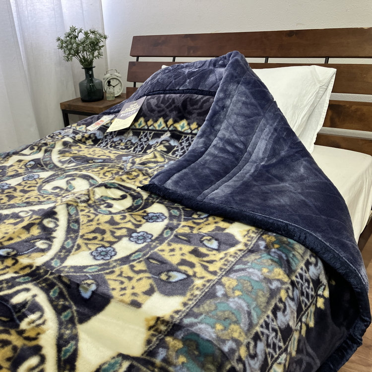 カシミヤ・ウール混わた入り マイヤー毛布 シングル 1枚 N-CAK-161