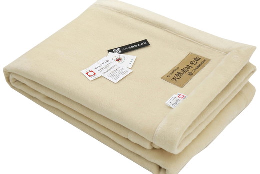 三井毛織 究極の綿毛布【シングル】｜日本製 ヘムレス エジプト 超長綿 綿毛布 140×200cm