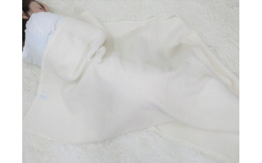 ジュニア綿毛布 (オーガニック綿使用)・毛布の町泉大津市産 [1598]