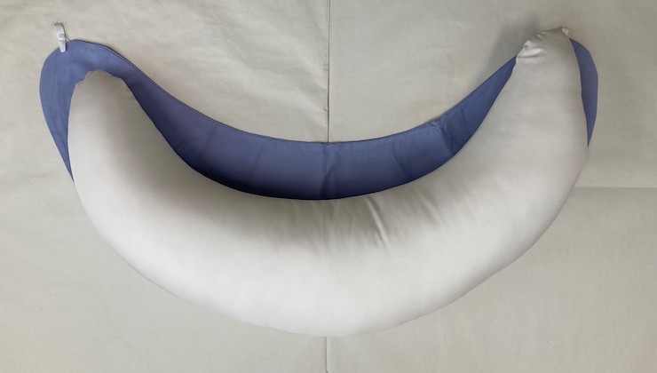 授乳クッション枕 綿100%の専用カバー (ファスナー式) ブルー 2枚付 安心の日本製 [3581]