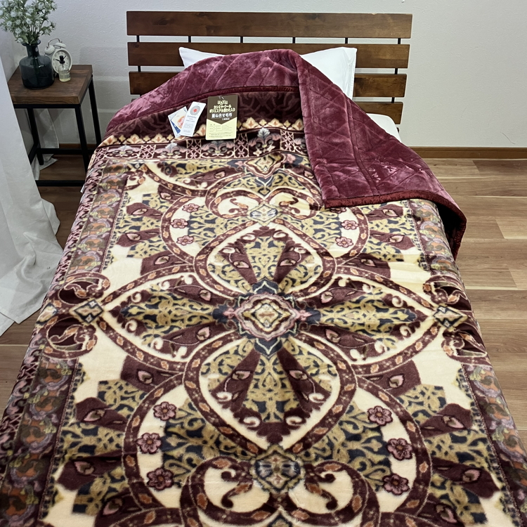 カシミヤ・ウール混わた入り マイヤー毛布 シングル 1枚 N-CAK-161