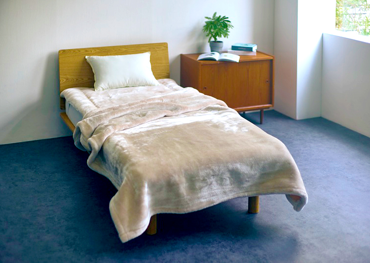 アクリル毛布 ニューマイヤー メランシカ シングルサイズ140×200cm｜シンプル なめらか 繊細 ウォッシャブル 丸洗いOK