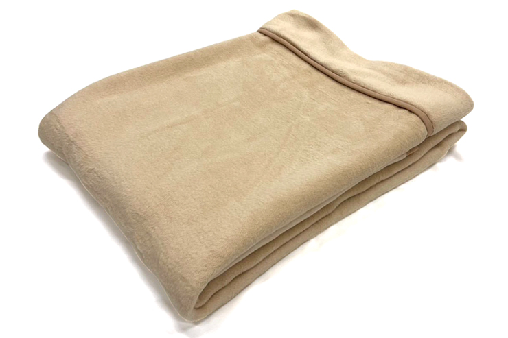 やわらかコットン使用 洗える衿付き綿毛布(毛羽部分) シングルサイズ(約140×200cm) HM-380 [4497]