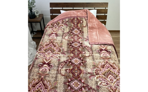 日本製 アクリル マイヤー毛布 ダブル （2枚合わせ毛布） 1枚 ピンク N-M-87611