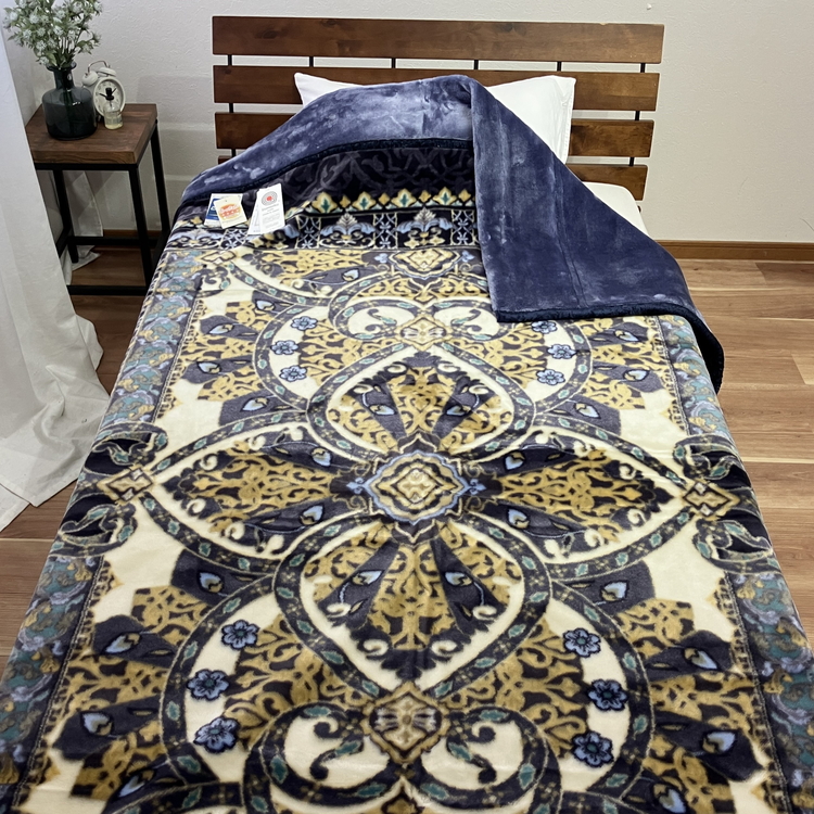 アクリルマイヤー2枚合わせ毛布　シングル