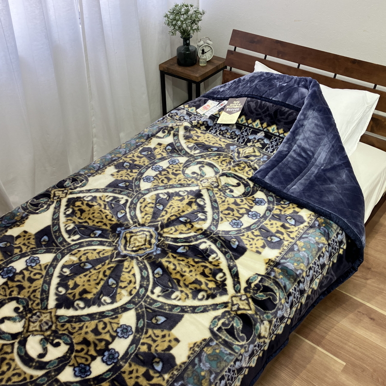 カシミヤ・ウール混わた入り マイヤー毛布 シングル 1枚 N-CAK-161