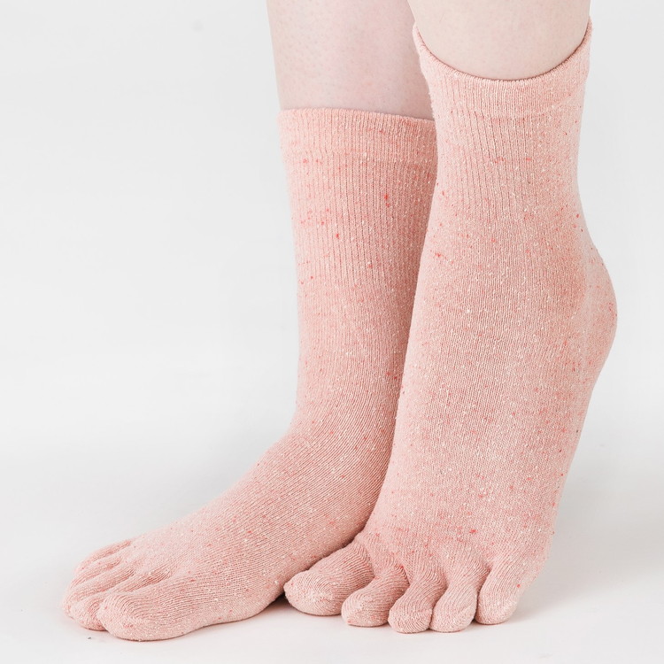 天然の美容繊維 シルク混5本指ソックス 同色2組 フリーサイズ H-SO1200X2