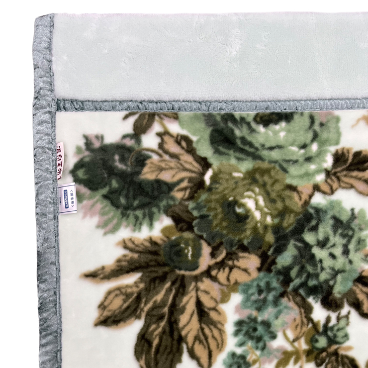 プレミアム温泉毛布 トレビ プレミアム合せ毛布 シングルサイズ グリーン 温泉に入っている様な優しい暖かさ｡遠赤外線効果で体の芯から暖かい｡KW21402 [4966]