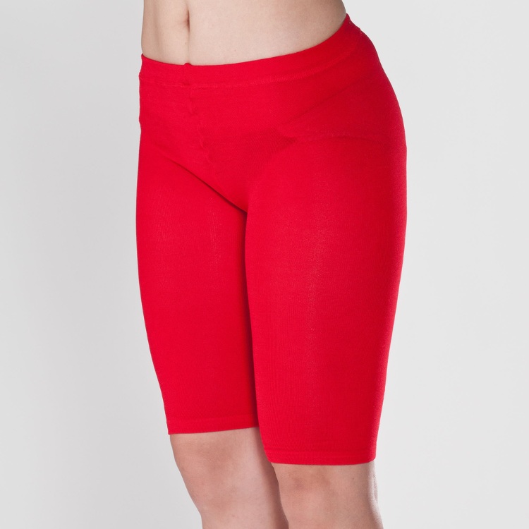 天然の美容繊維 シルク混のびのび5分丈パンツ フリーサイズ H-S2500