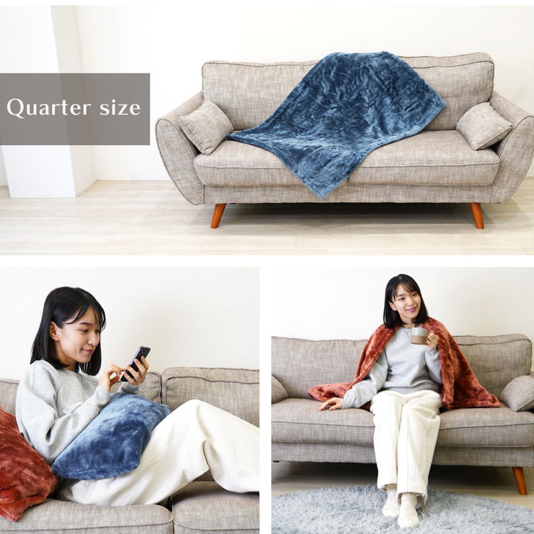 クッション毛布 クォーター | クッション 毛布 ひざ掛け あったか 防寒 防災