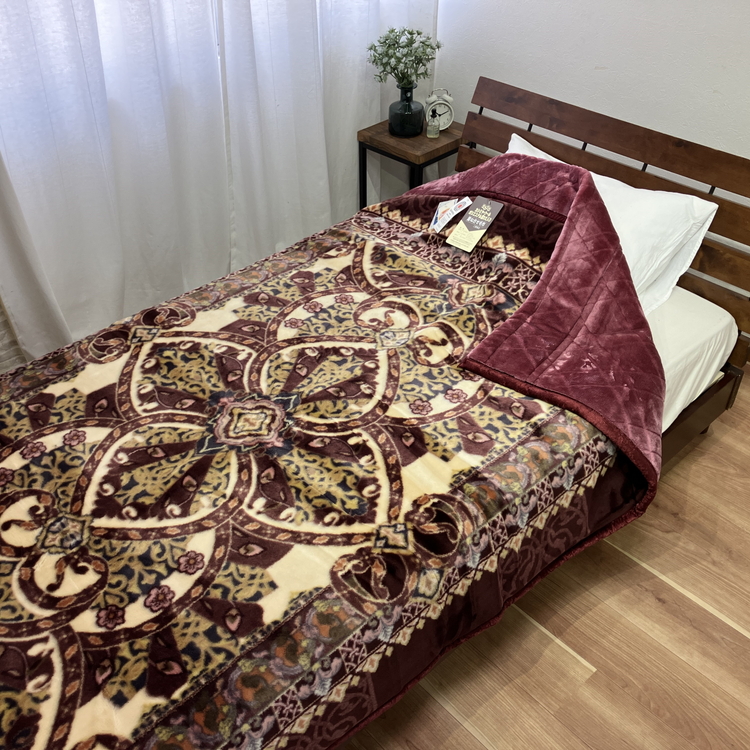 カシミヤ・ウール混わた入り マイヤー毛布 シングル 1枚 N-CAK-161