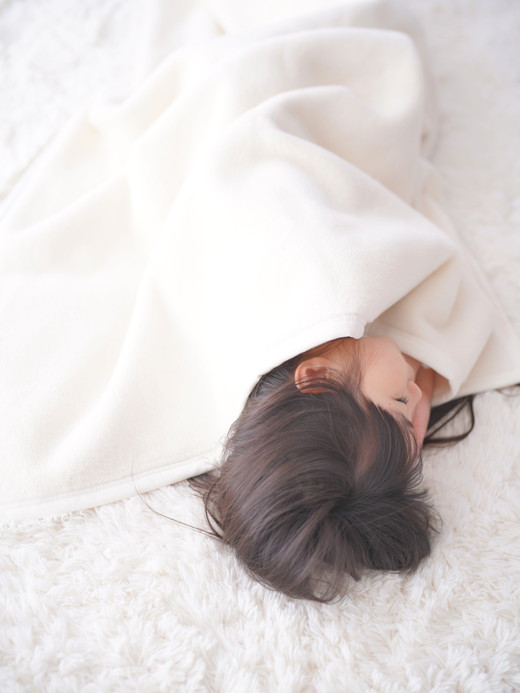 ジュニア綿毛布 (オーガニック綿使用)・毛布の町泉大津市産 [1598]