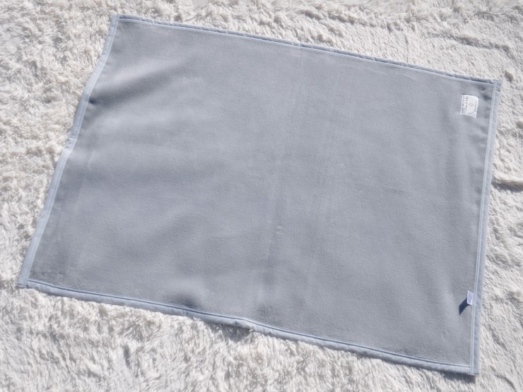綿100% ベビー毛布(ダークグレー) 85×115cm 毛布の町泉大津市産 N-MM300 [3353]