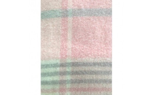 素敵なウール毛布 チェック(レディースサイズ：ピンク) [0409]