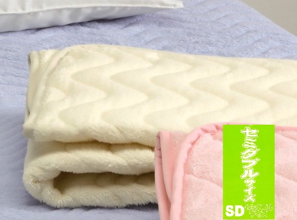 ROMANCE パイル綿100% タオル地 敷きパッド セミダブル ベージュ 31301533｜ ふんわりやわらか 綿100% タオル地 敷パッド 洗濯可能 [4070]