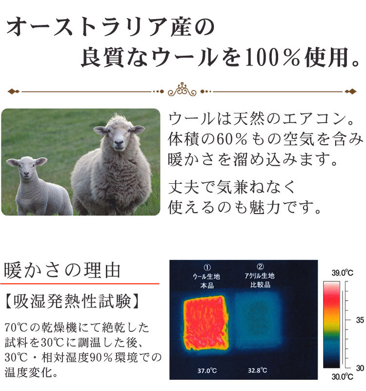 ご家庭で洗える ムートン調 ウールシーツ シングル 100cm幅(毛羽部分 ウール100%) [0211]