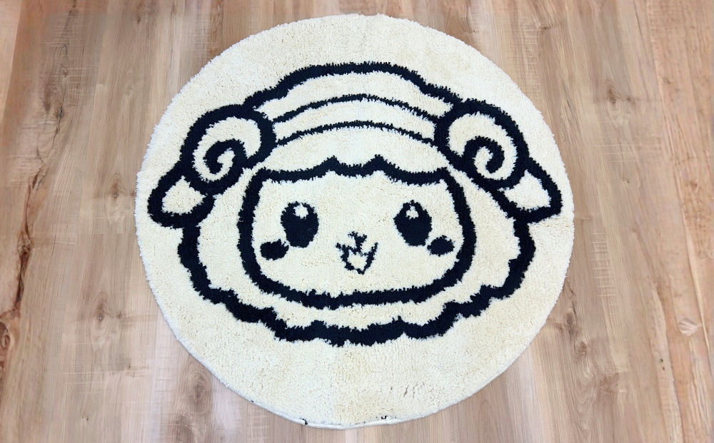 泉大津市マスコットキャラクター「おづみん」 ラグ 90×90cm 円形