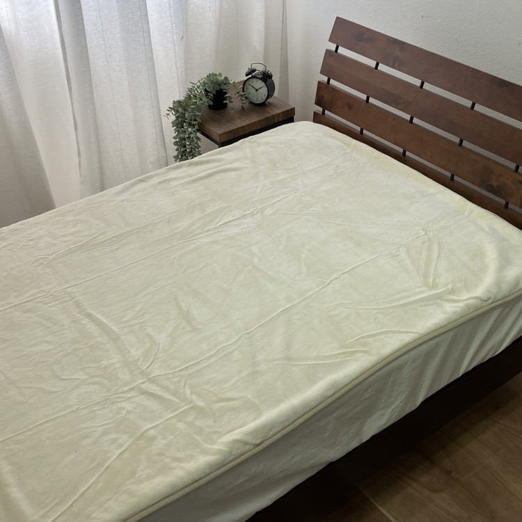 【訳あり】丸洗いOKあったか綿敷毛布（綿マイヤー）ダブル SH-36905PW