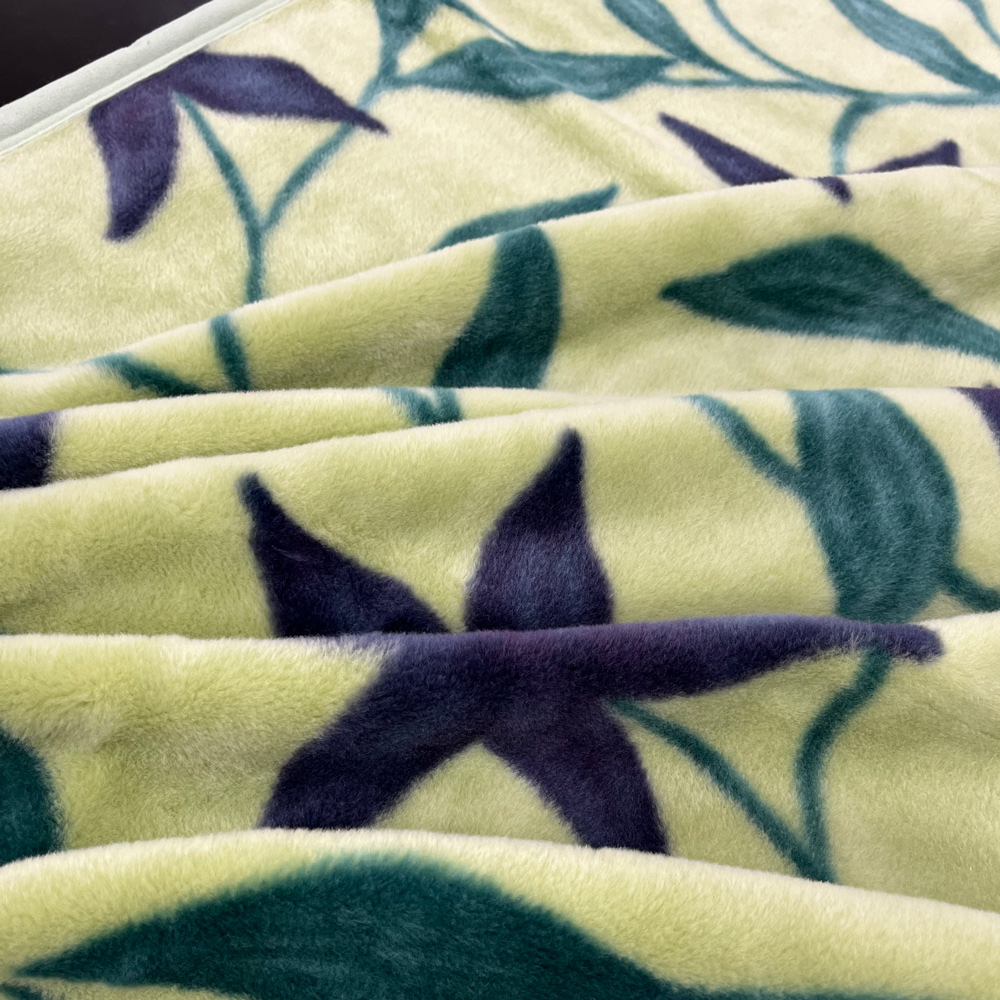 軽くて暖か！日本製シビラ フローレスニューマイヤー毛布 シングルサイズ グリーン SM20701 [2679]