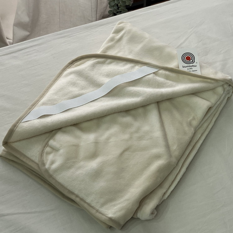 【訳あり】丸洗いOKあったか綿敷毛布（綿マイヤー）ダブル SH-36905PW