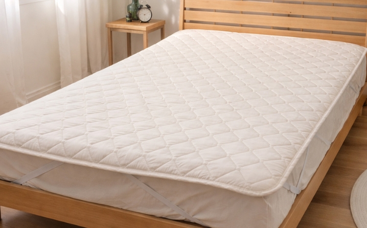 【ダブルサイズ】天然コットン 混SEK 抗菌 防臭 わた ベッドパッド (140×200cm) CO50BP-D | 寝具 睡眠 快適 熟睡 吸湿 ベッド 無地